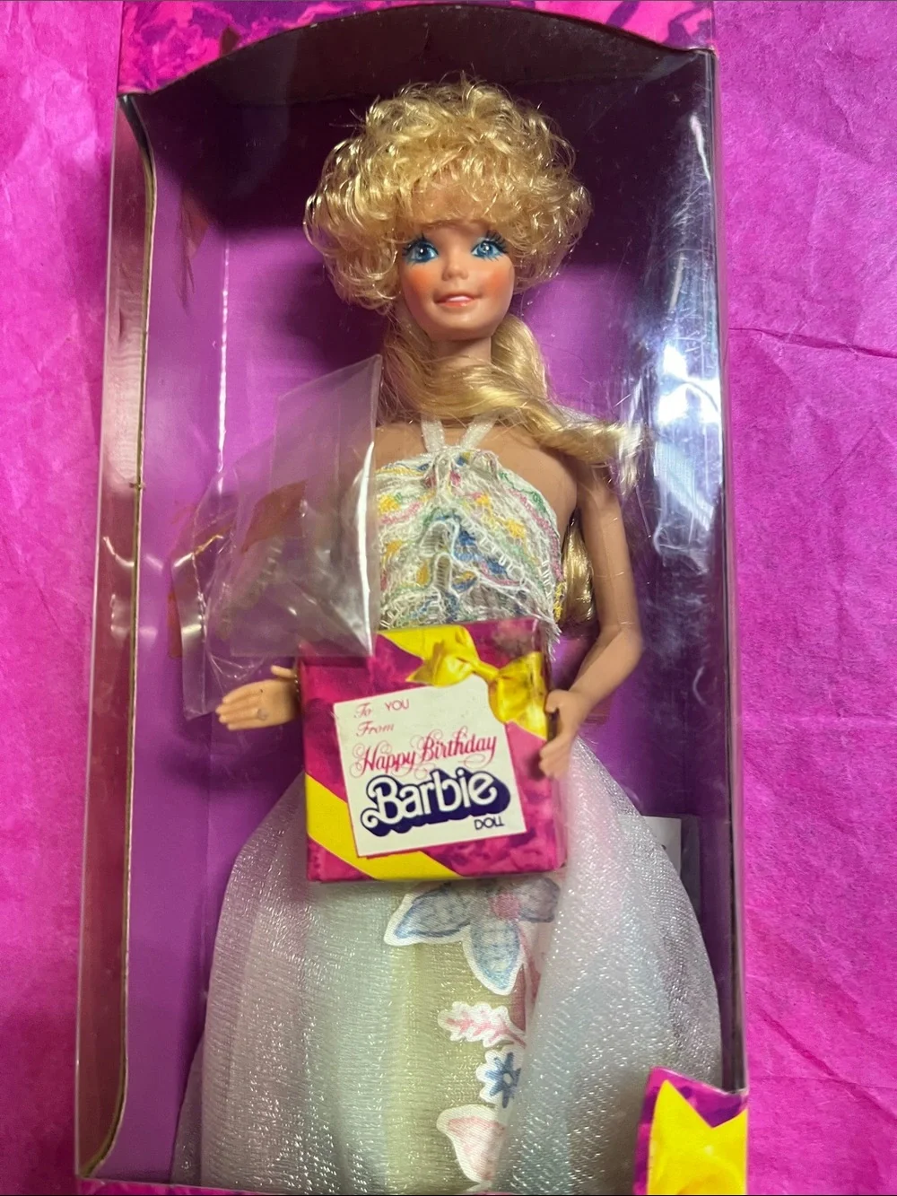 Mattel Happy Birthday Barbie in Pink Gift Box